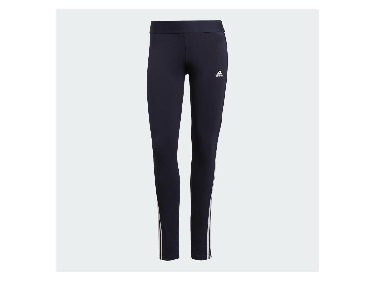 Adidas Womens 3 Stripe Gym Leggings / Navy Blue / RRP £23