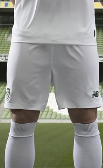 New Balance Republic of Ireland 2019-2020 Away White Football Shorts / RRP £30