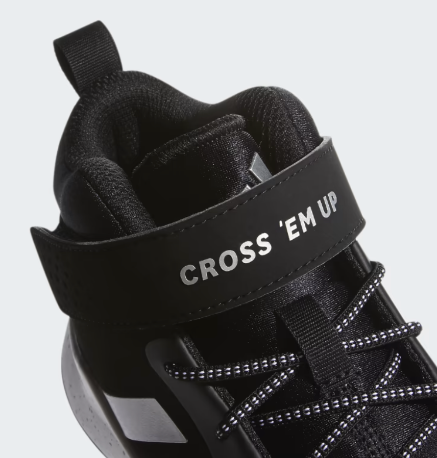 Adidas Kids Cross Em Up 5K Wide Slip-On Basketball Trainers / BNIB / Black