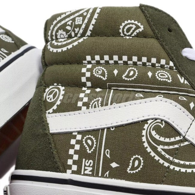 Vans Mens Sk8-Hi 'Peace Paisley - Grape Leaf' / RRP £80