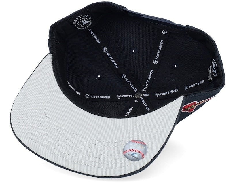 47 Brand Adult Atlanta Braves Sure Shot Captain Snapback / Navy / RRP £30