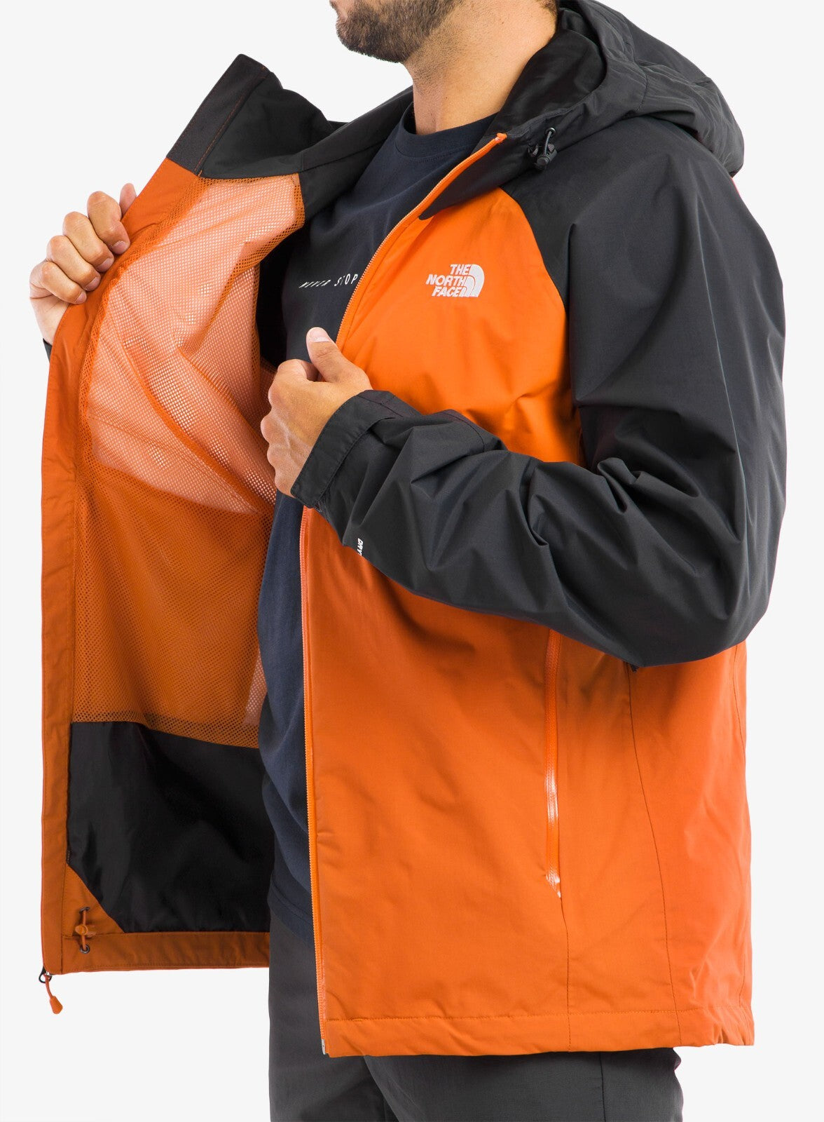 The North Face Mens Stratos Jacket / BNWT / Burnt Ochre Asphalt Grey / RRP £145