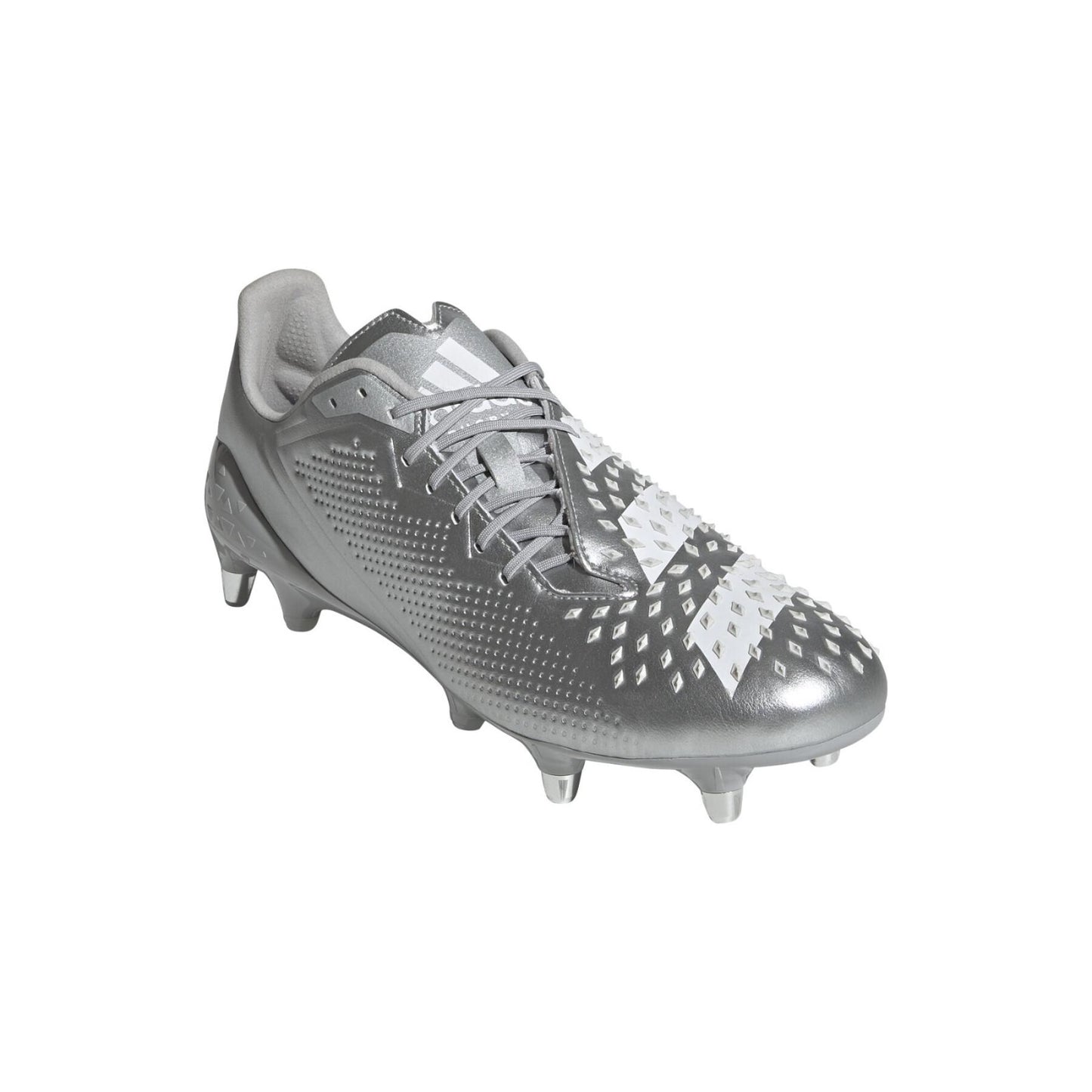 Adidas Unisex Predator Malice (SG) Rugby Boots / Silver White / RRP £180