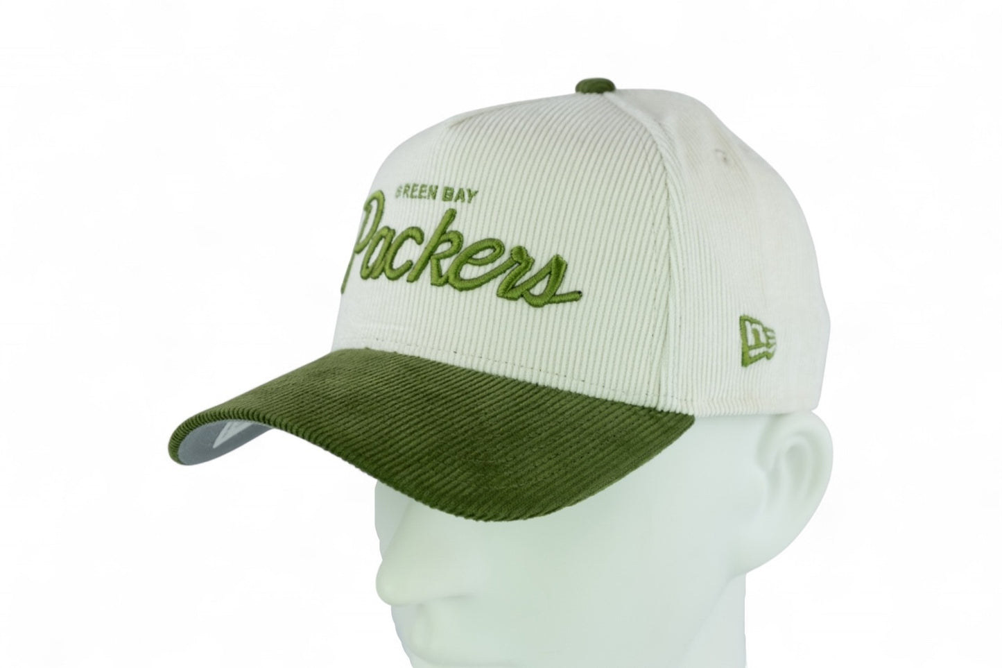 New Era Green Bay Packers NFL Retro Cord A Frame Cap / Beige / RRP £40