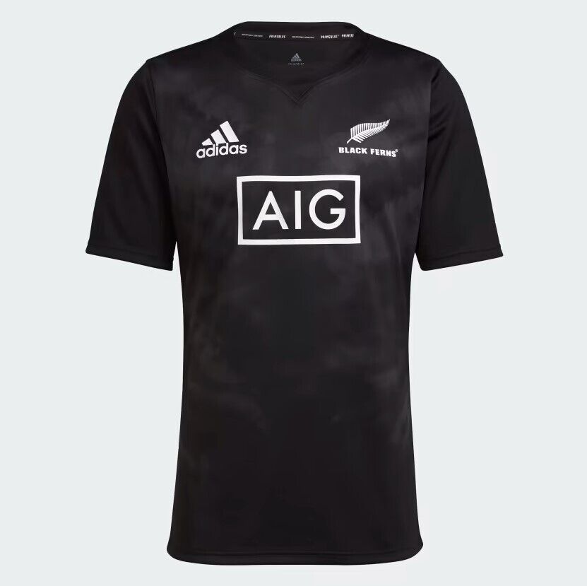 Adidas Womens Black Ferns Rugby Replica Home Jersey / Black / RRP £75