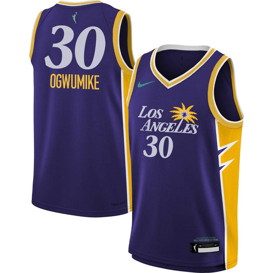 Nike Youth LA Sparks WNBA Basketball Vest / Purple / Ogwumike / RRP £70