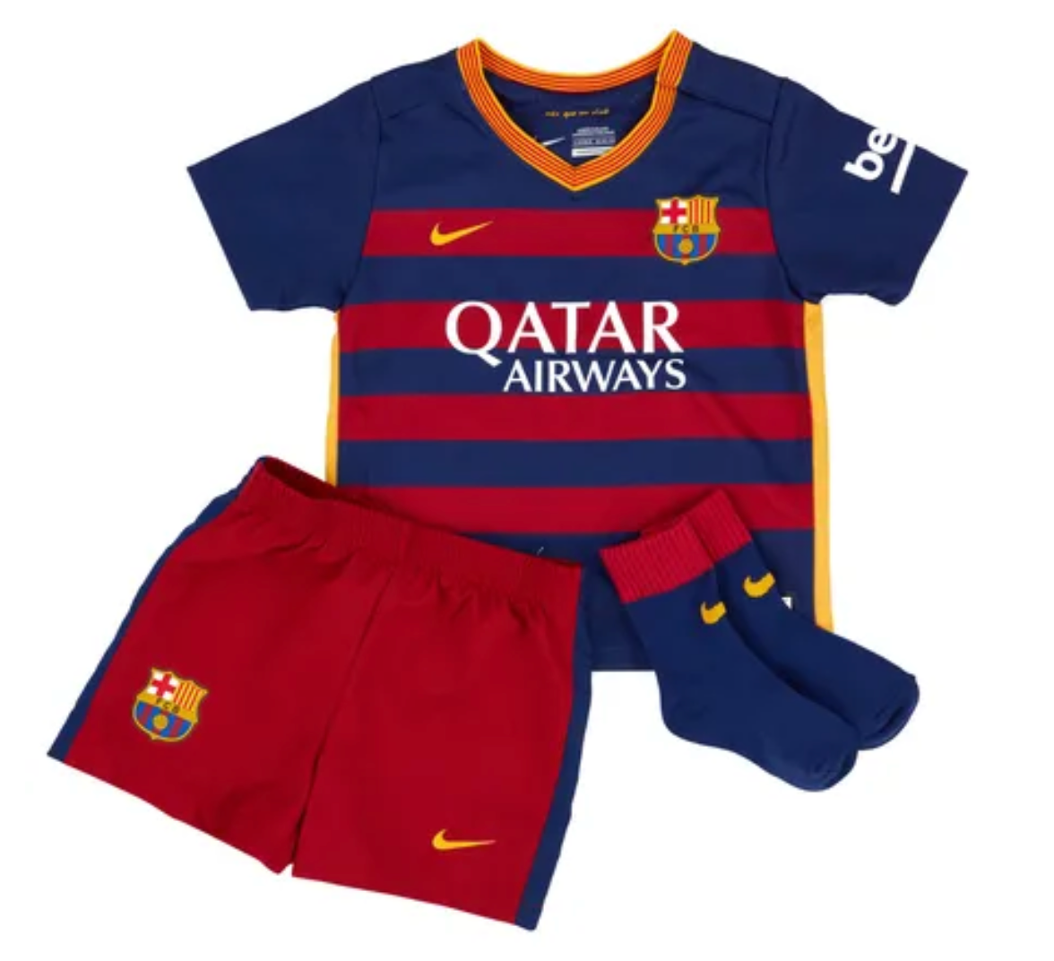 Nike Toddler Barcelona Full Football Kit / Home Blue Red / 2015-16-21 / RRP £40