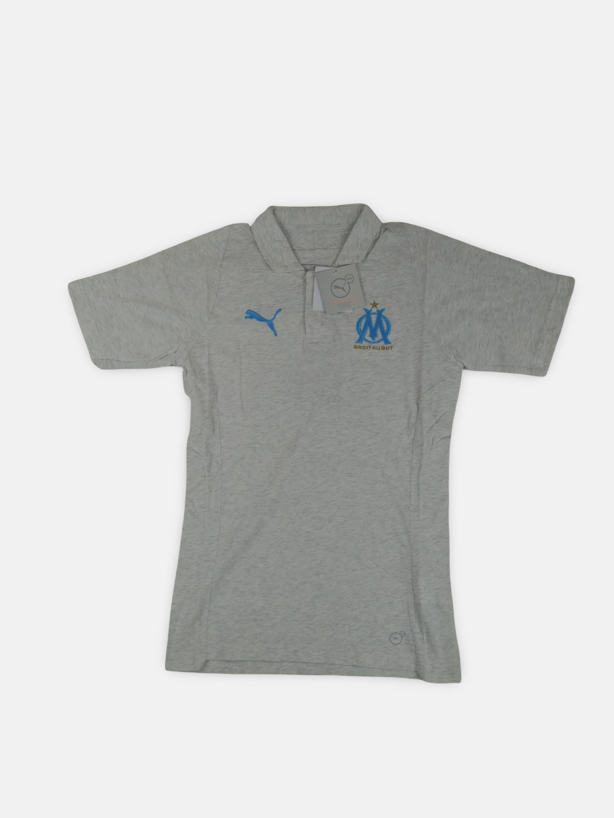 Puma Mens 2018-19 Olympique Marseille Puma Polo T-Shirt / Grey / RRP £37.99