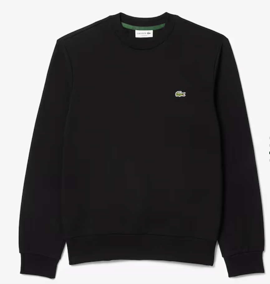 Lacoste Mens Fleece Crew Neck Sweatshirt / Black / BNWT / RRP £109
