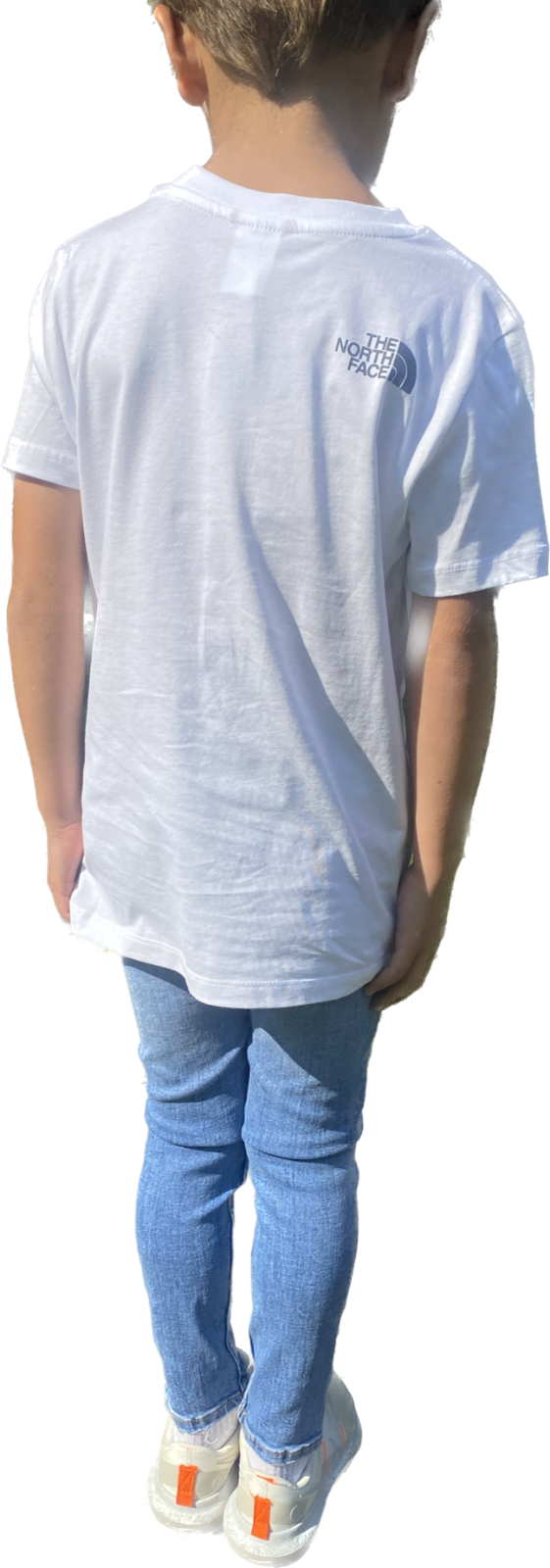 The North Face Kid's Upside Down Logo T-Shirt / White / RRP £22