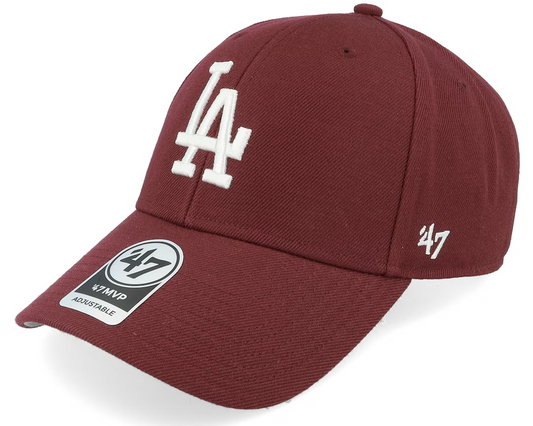 47 Brand LA Dodgers MVP Cap / Dark Maroon White / RRP £28