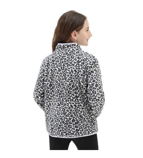 Vans Girls Snow Leopard Fleece Jacket / Nimbus Cloud / RRP £80