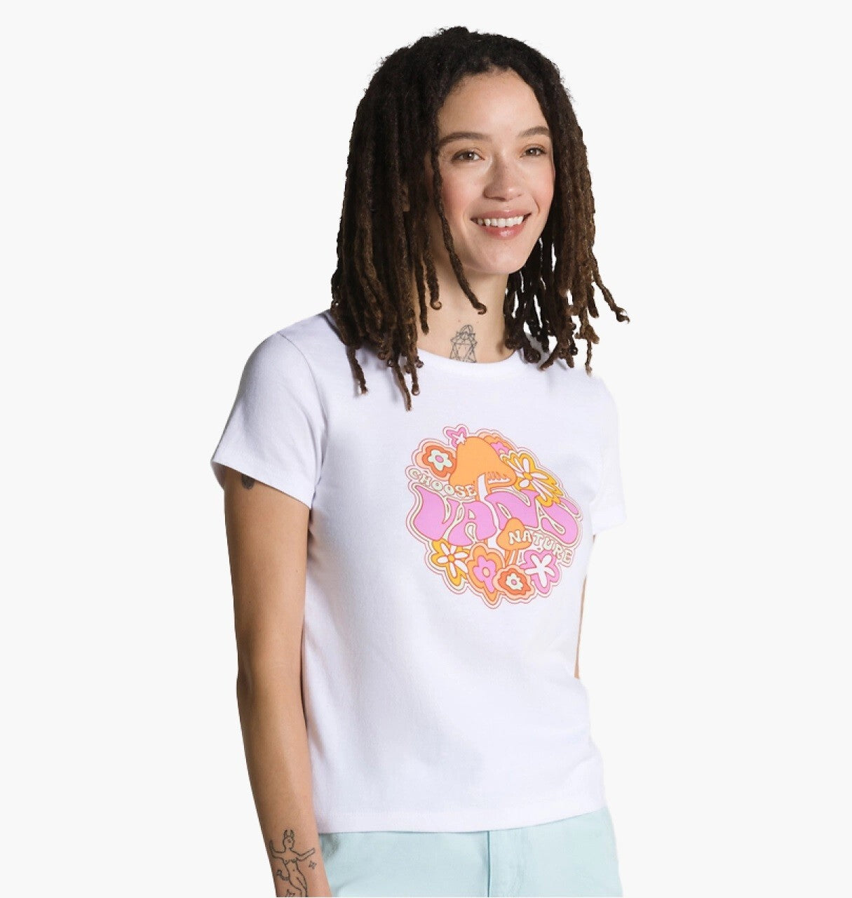 Vans Women's Resort Nature Mini T-Shirt / White / RRP £32