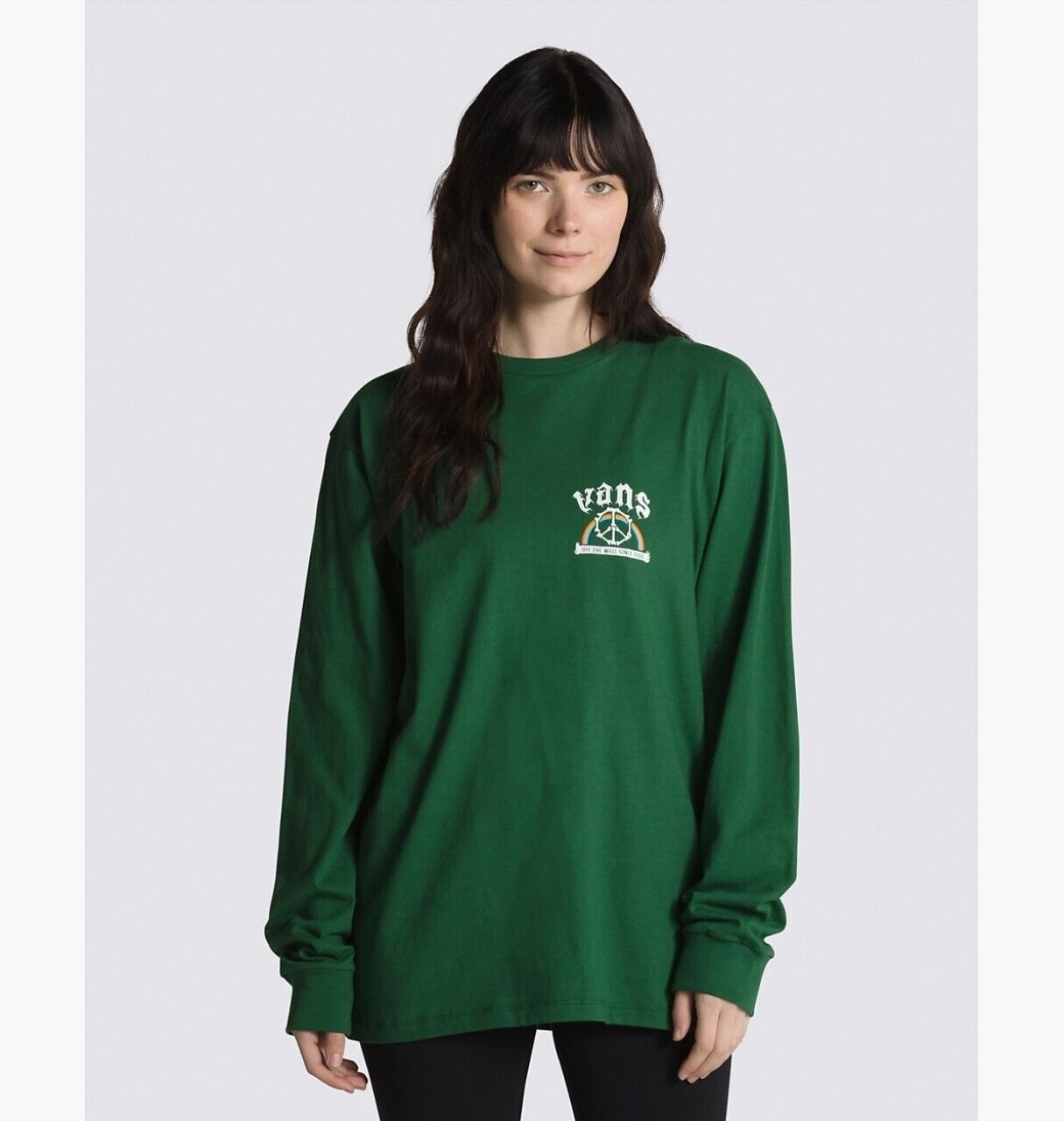 Vans Mens Opposites Unite Long Sleeve T-shirt / Green / RRP £37