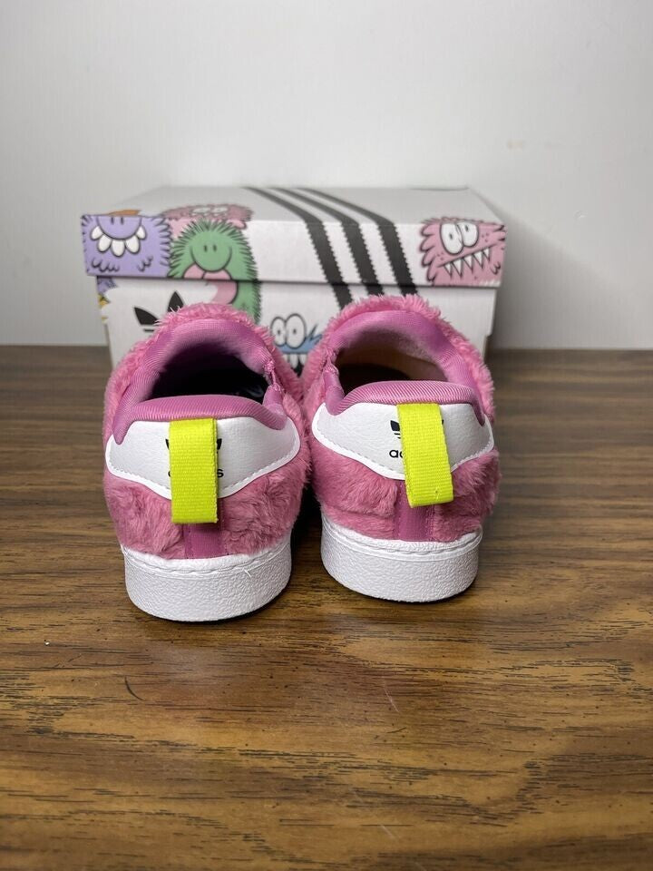 Adidas Kids Kevin Lyons Furry Superstar / Pink White / RRP £60
