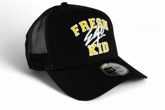 Fresh Ego Kid Varisty Trucker Cap / Black Yellow / RRP £35