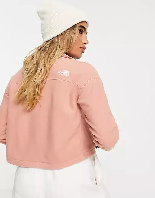 The North Face Women's Glacier Crop Full Zip Fleece / BNWT / Rose Dawn / RRP £60