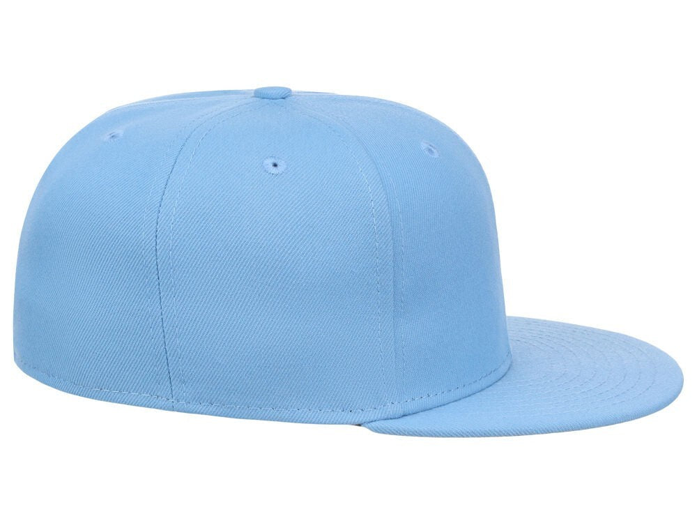 Unisex Plain Full Court Fitted Hat / Blue / £22