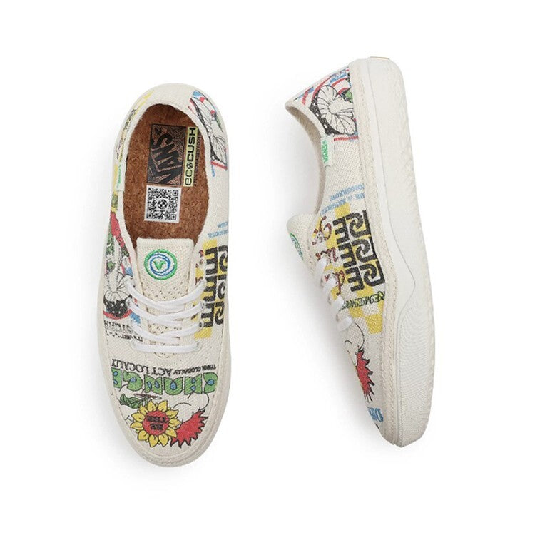 Vans Eco Theory Circle Vee Trainers / Beige Multi / RRP £105
