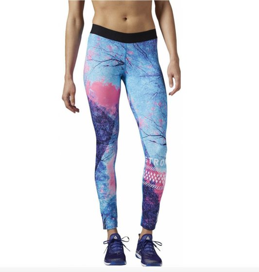 Reebok One Series Tree Womens Leggings / BNWT / Blue / RRP £48