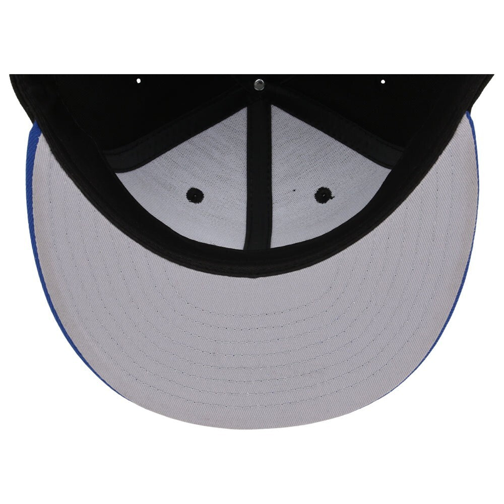 Unisex Plain Full Court Fitted Hat / Black Royal Blue / £22