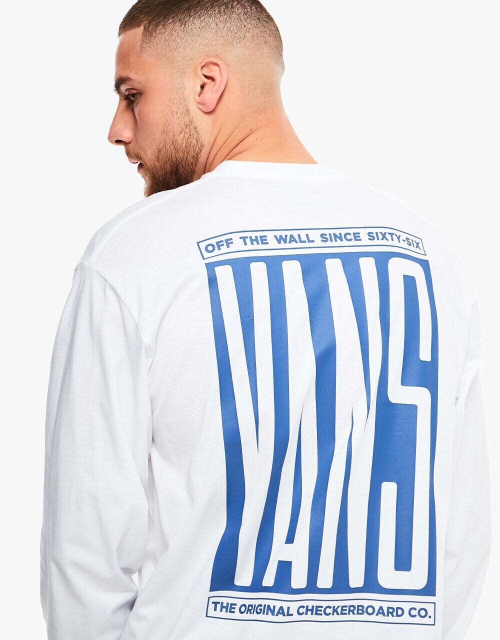 Vans Mens LS Type Stretch Logo T-Shirt / White / RRP £32