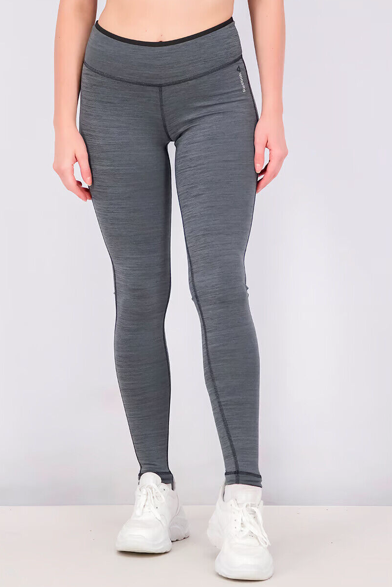 Reebok Womens Gym Running Workout Reversible Tight / Black Grey / RRP £40