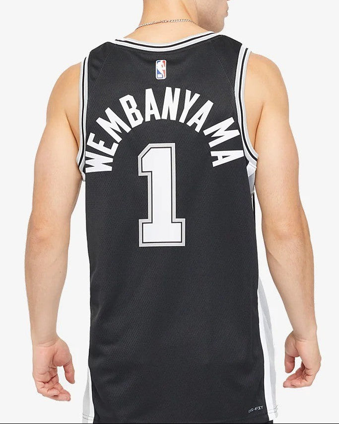 Nike Black San Antonio Spurs Basketball Jersey / Wembanyama / RRP £95