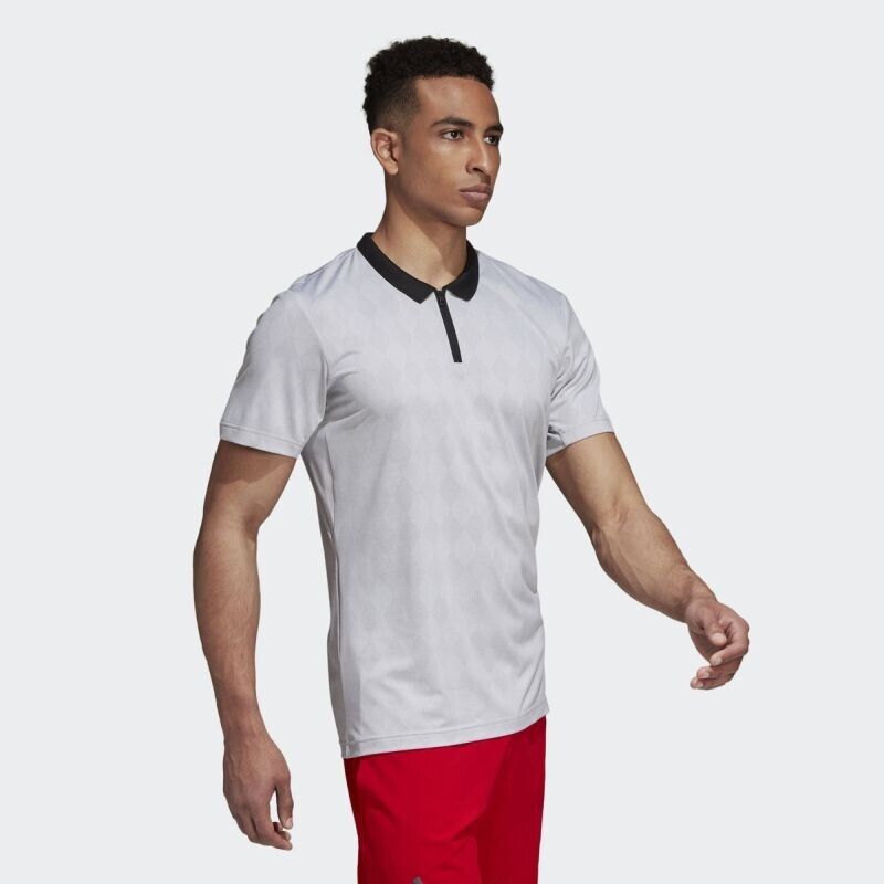 Adidas Men's Barricade Tennis, Golf, Polo Shirt / Light Grey / RRP £60