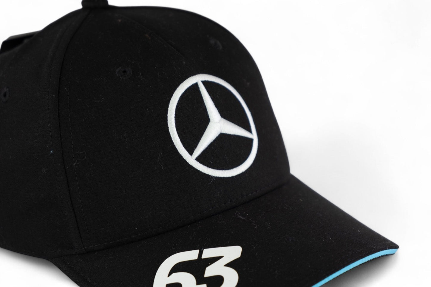 Mercedes F1 Driver Hat / George Russell 63 / Black White / RRP £42