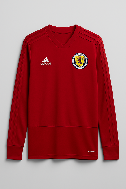 Adidas Mens 2017-18 Scotland Player Issue Training Top / Red / RRP £44.99