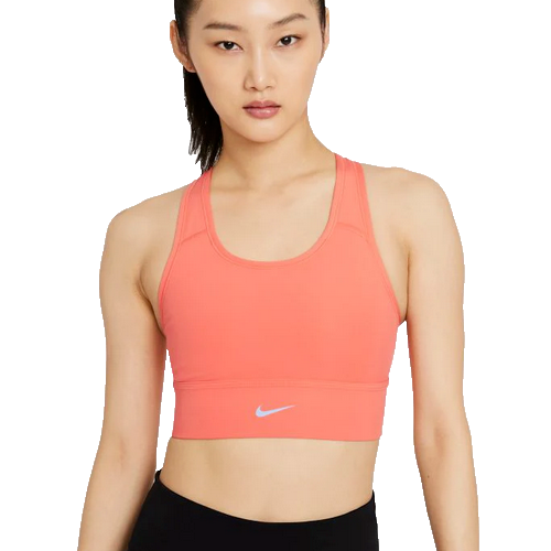 Nike Women's Swoosh Dri-FIT Longline Sports Bra / Pink / Gym Fitness / RRP £35