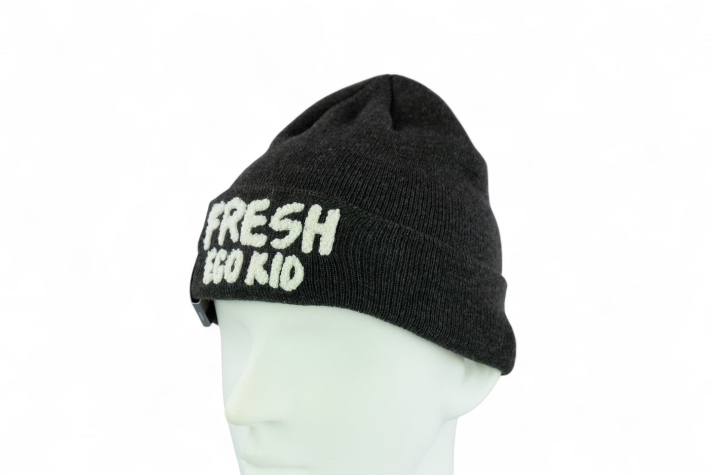 Fresh Ego Kid Hertiage Knit Beanie Hat / Grey Ivory / RRP £24