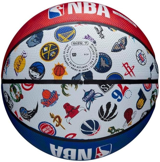 Wilson NBA All Team Logo Basketball / White / RRP £45
