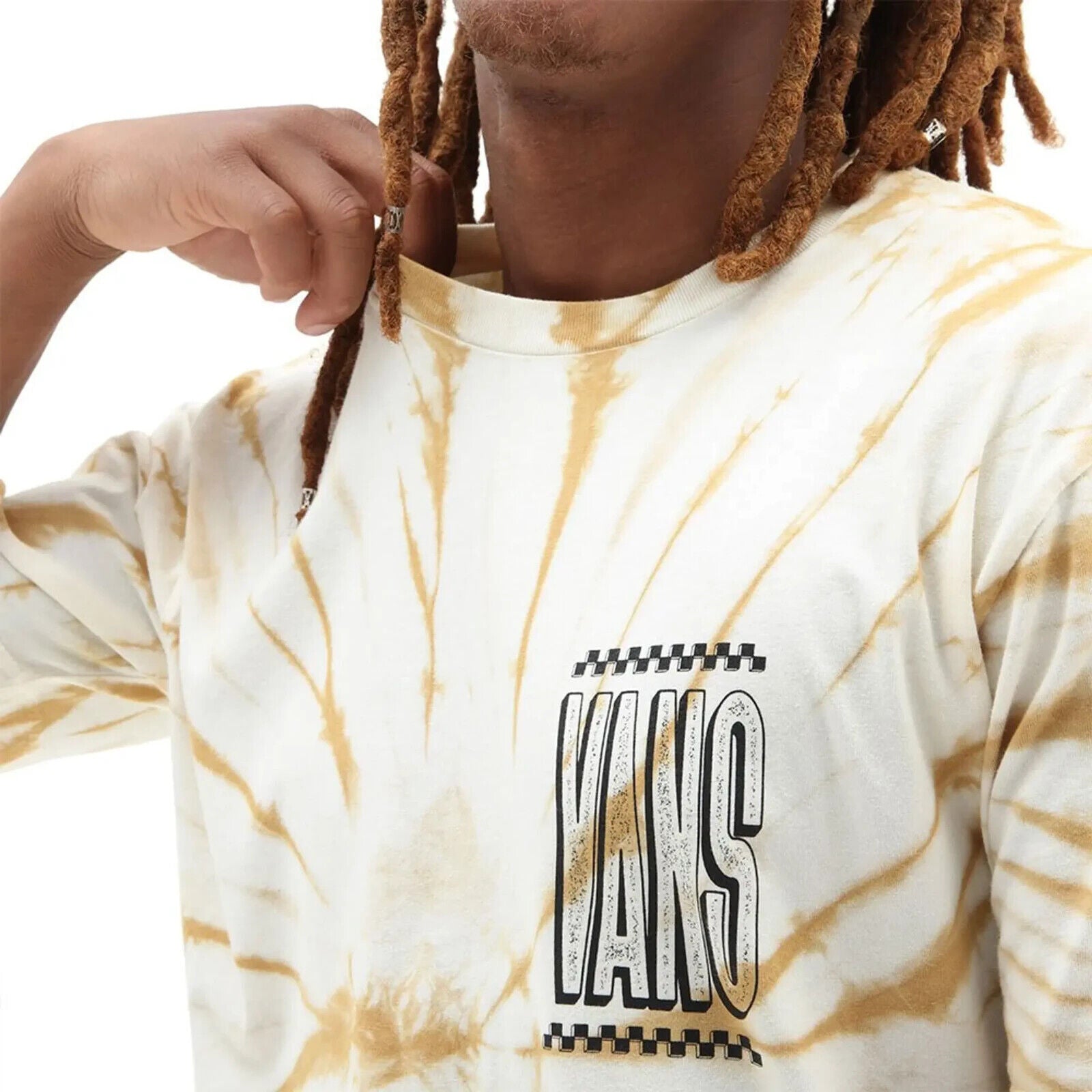 Vans Mens Tall Type Tie Dye T-Shirt / Beige / RRP £32