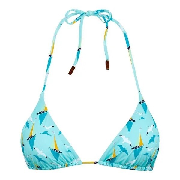 Vilebrequin Womens Bikini Top / Fleur / Teal Blue / RRP £130
