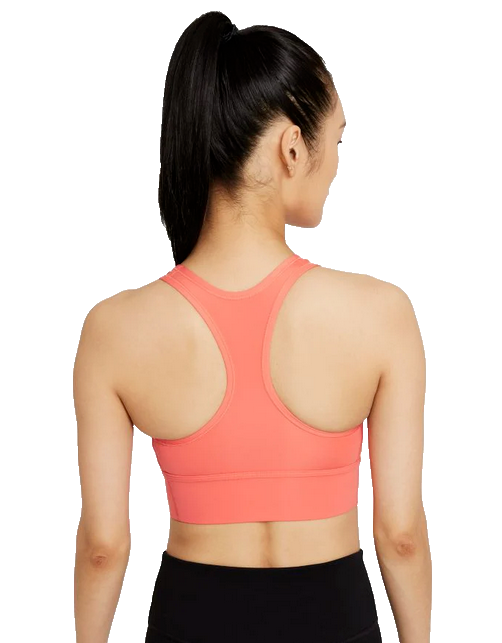 Nike Women's Swoosh Dri-FIT Longline Sports Bra / Pink / Gym Fitness / RRP £35