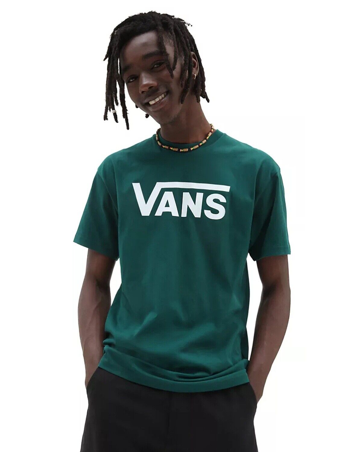 Vans Mens Classic Logo T-Shirt / Green White / RRP £28
