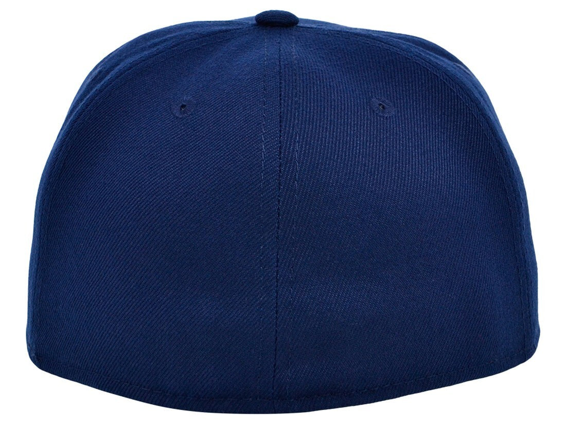 Unisex Plain Full Court Fitted Hat / Navy / £22