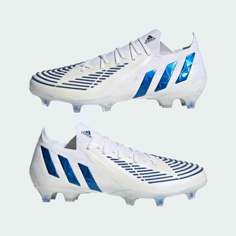 Adidas Unisex Predator Edge.1 Low FG Football Boots / White Blue / RRP £180