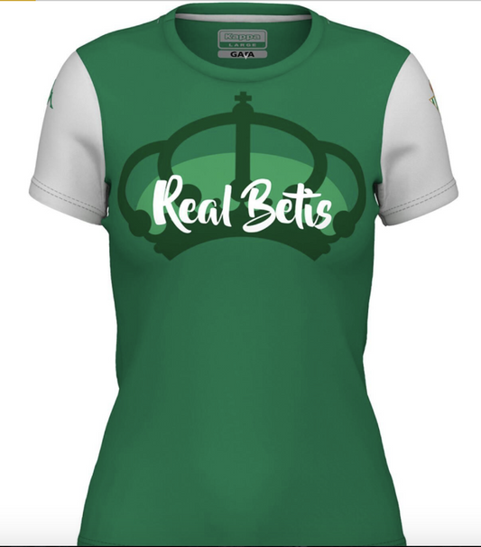 Kappa Real Betis Women's Fan T-Shirt / Green White / RRP £20