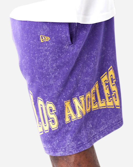 New Era Mens LA Lakers Washed Short / Purple / RRP £45