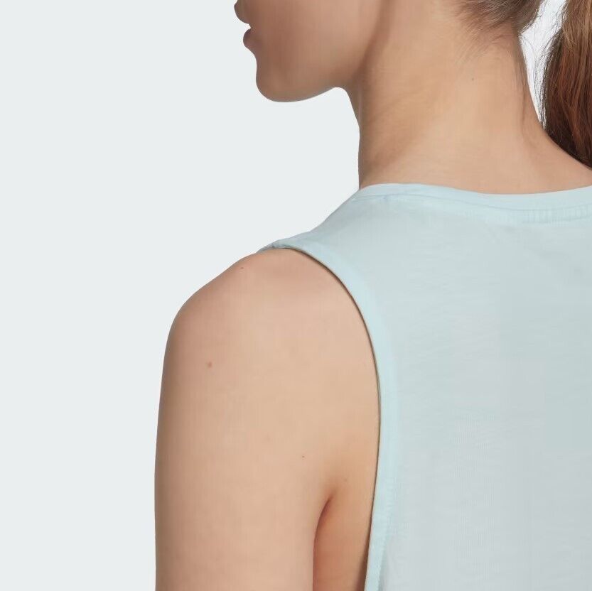 Adidas Womens Essential Big Logo Tank Top / Light Blue / RRP £22