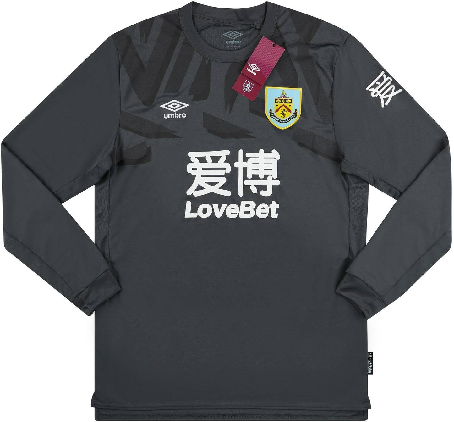 Umbro Kids 2019-20 Burnley Gk Shirt / Grey / RRP £39.99