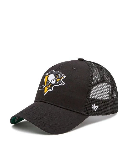 47 Brand Adult Pittsburgh Penguins Branson MVP Trucker Cap / Black / RRP £32
