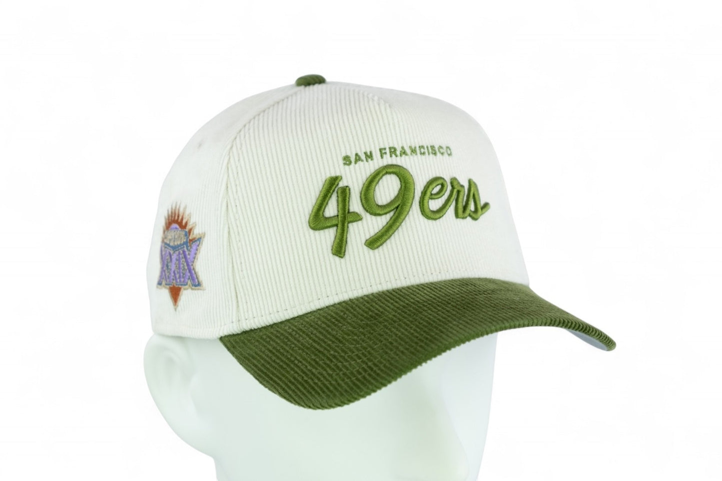 New Era San Francisco 49ers Retro Cord A-Frame Cap / Silver Khaki / RRP £39