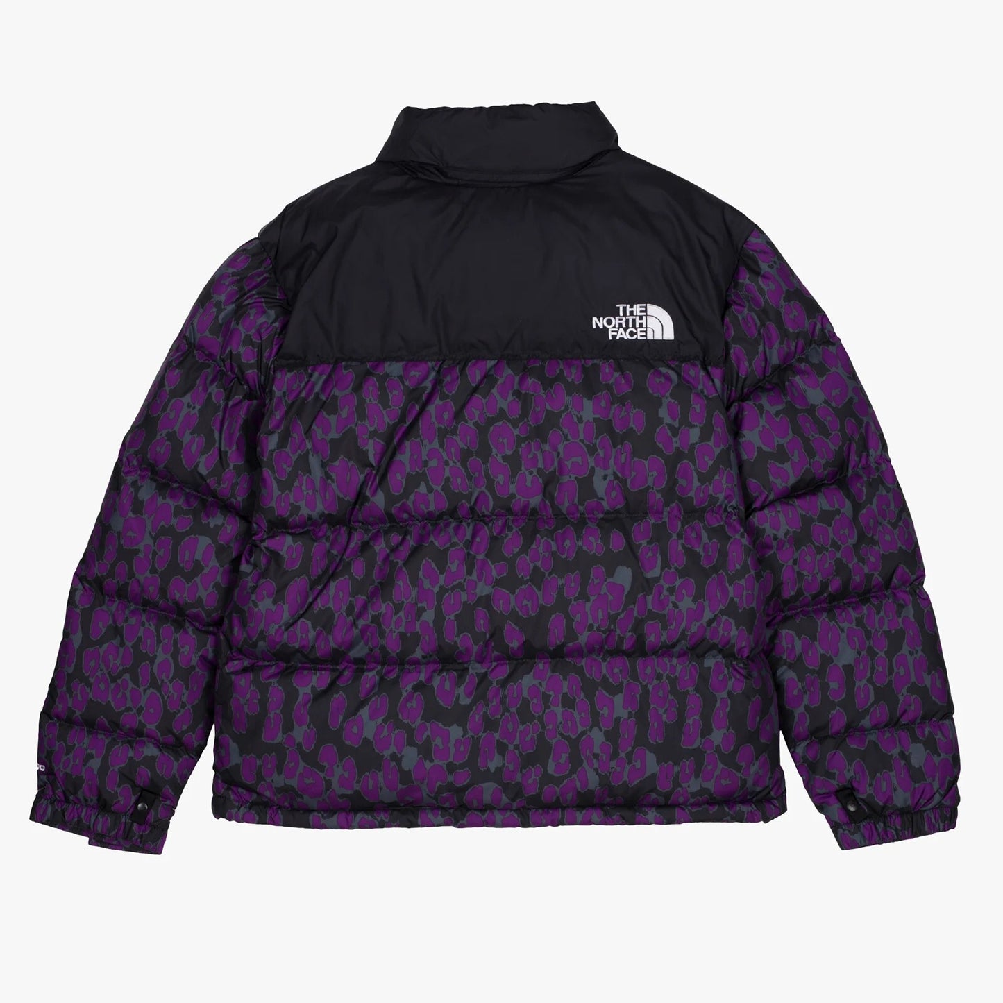 The North Face Women's Print Nuptse Puffer Jacket / Black Purple Print / Rrp £30