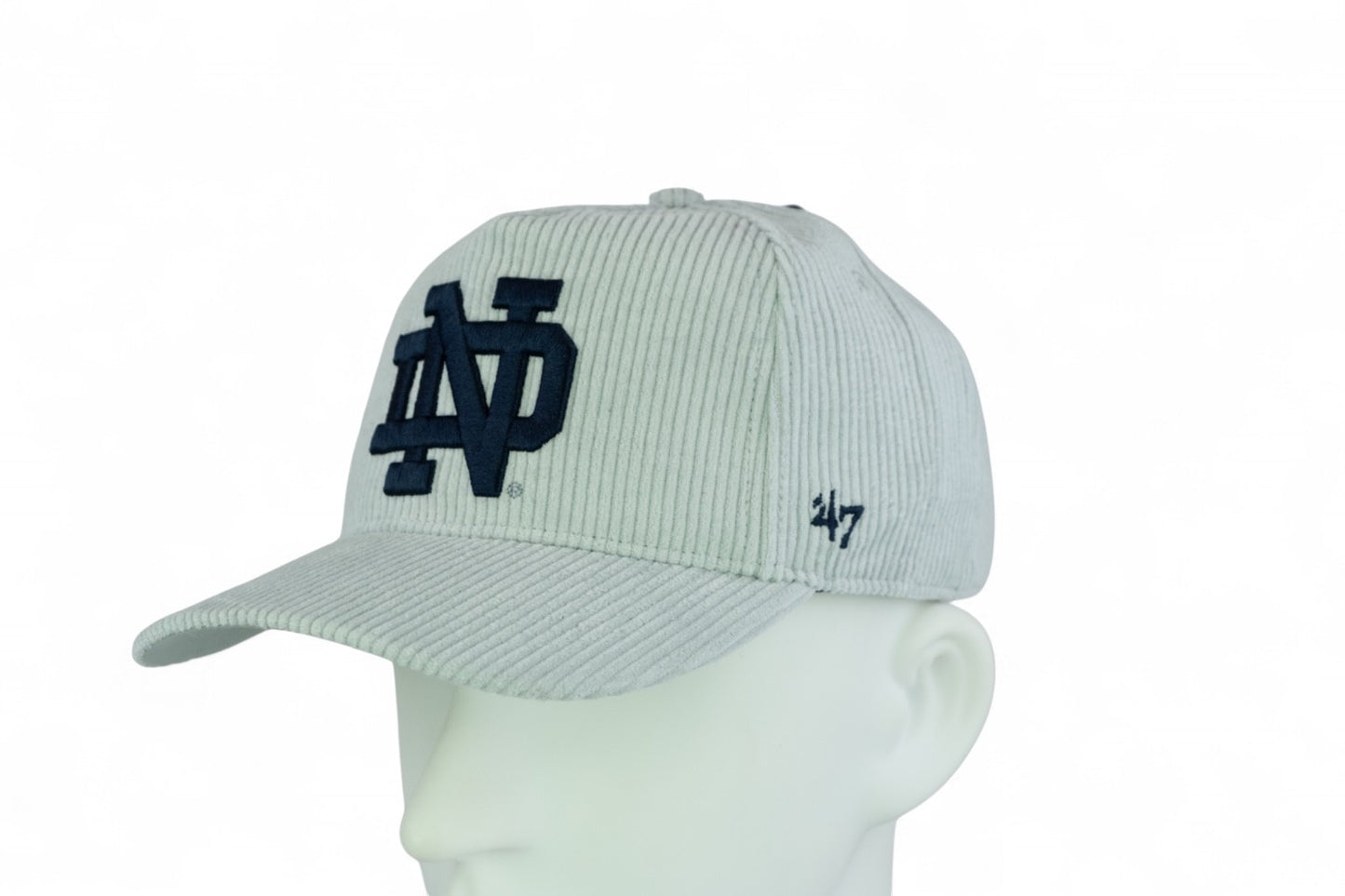 47 Brand Notre Dame Fighting Irish Cord Hitch Snapback / Grey Yellow / RRP £33