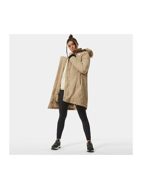 The North Face Women Arctic Parka Jacket Coat / Hawthorne Khaki / RRP £395