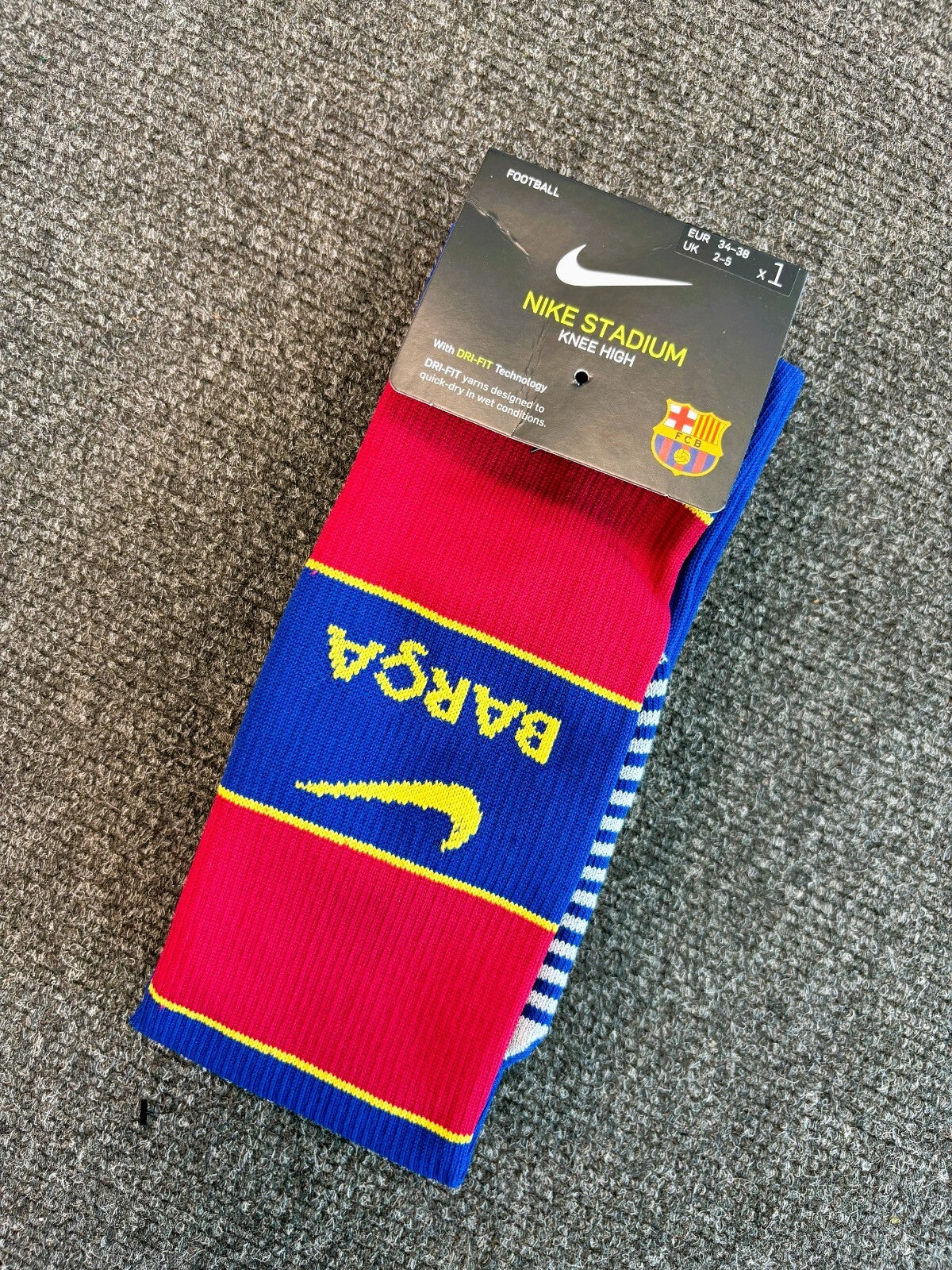 Nike Kids Barcelona Home Football Sock / Navy Red / RRP £16
